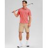 imageG Gradual Golf Shirts Short Sleeve Quick Dry Performance Moisture Wicking Collared Heather Polo Casual Athletic BusinessRed