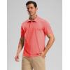 imageG Gradual Golf Shirts Short Sleeve Quick Dry Performance Moisture Wicking Collared Heather Polo Casual Athletic BusinessRed