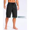 imageG Gradual Mens 11quot Board Shorts with 3 Zipper Pockets Long Swim Trunks Quick Dry Bathing Suit Swimwear Beach Shorts No LinerBlack