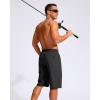 imageG Gradual Mens 11quot Board Shorts with 3 Zipper Pockets Long Swim Trunks Quick Dry Bathing Suit Swimwear Beach Shorts No LinerBlack