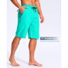 imageG Gradual Mens 11quot Board Shorts with 3 Zipper Pockets Long Swim Trunks Quick Dry Bathing Suit Swimwear Beach Shorts No LinerCyan