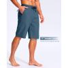imageG Gradual Mens 11quot Board Shorts with 3 Zipper Pockets Long Swim Trunks Quick Dry Bathing Suit Swimwear Beach Shorts No LinerDark Blue