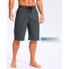 imageG Gradual Mens 11quot Board Shorts with 3 Zipper Pockets Long Swim Trunks Quick Dry Bathing Suit Swimwear Beach Shorts No LinerDark Grey