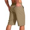 imageG Gradual Mens 11quot Board Shorts with 3 Zipper Pockets Long Swim Trunks Quick Dry Bathing Suit Swimwear Beach Shorts No LinerDark Khaki