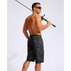 imageG Gradual Mens 11quot Board Shorts with 3 Zipper Pockets Long Swim Trunks Quick Dry Bathing Suit Swimwear Beach Shorts No LinerGrey Camo