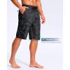 imageG Gradual Mens 11quot Board Shorts with 3 Zipper Pockets Long Swim Trunks Quick Dry Bathing Suit Swimwear Beach Shorts No LinerGrey Camo