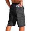 imageG Gradual Mens 11quot Board Shorts with 3 Zipper Pockets Long Swim Trunks Quick Dry Bathing Suit Swimwear Beach Shorts No LinerGrey Camo