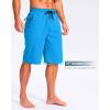 imageG Gradual Mens 11quot Board Shorts with 3 Zipper Pockets Long Swim Trunks Quick Dry Bathing Suit Swimwear Beach Shorts No LinerLake Blue