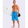 imageG Gradual Mens 11quot Board Shorts with 3 Zipper Pockets Long Swim Trunks Quick Dry Bathing Suit Swimwear Beach Shorts No LinerLake Blue