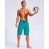 imageG Gradual Mens 11quot Board Shorts with 3 Zipper Pockets Long Swim Trunks Quick Dry Bathing Suit Swimwear Beach Shorts No LinerLake Green