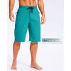 imageG Gradual Mens 11quot Board Shorts with 3 Zipper Pockets Long Swim Trunks Quick Dry Bathing Suit Swimwear Beach Shorts No LinerLake Green