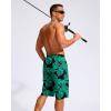 imageG Gradual Mens 11quot Board Shorts with 3 Zipper Pockets Long Swim Trunks Quick Dry Bathing Suit Swimwear Beach Shorts No LinerLeaf