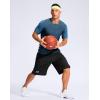 imageG Gradual Mens 11quot Long Basketball Shorts with Zipper Pockets Mesh Quick Dry Lightweight Gym Athletic Shorts for MenBlack