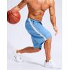 imageG Gradual Mens 11quot Long Basketball Shorts with Zipper Pockets Mesh Quick Dry Lightweight Gym Athletic Shorts for MenBlue