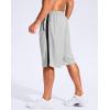 imageG Gradual Mens 11quot Long Basketball Shorts with Zipper Pockets Mesh Quick Dry Lightweight Gym Athletic Shorts for MenLight Grey