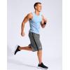 imageG Gradual Mens 11quot Long Basketball Shorts with Zipper Pockets Mesh Quick Dry Lightweight Gym Athletic Shorts for MenSteel
