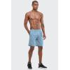imageG Gradual Mens 2 Pack 7quot Workout Running Shorts Quick Dry Lightweight Gym Shorts with Zip PocketsLight BlueGrey