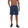 imageG Gradual Mens 2 Pack 7quot Workout Running Shorts Quick Dry Lightweight Gym Shorts with Zip PocketsNavy BlueRed