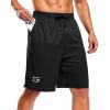 imageG Gradual Mens Athletic Workout Shorts with Pockets 5quot7quot9quot Lightweight Quick Dry Gym Basketball Running Shorts for MenBlack