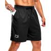 imageG Gradual Mens Athletic Workout Shorts with Pockets 5quot7quot9quot Lightweight Quick Dry Gym Basketball Running Shorts for MenBlack