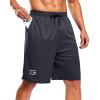 imageG Gradual Mens Athletic Workout Shorts with Pockets 5quot7quot9quot Lightweight Quick Dry Gym Basketball Running Shorts for MenDark Grey