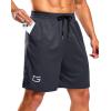 imageG Gradual Mens Athletic Workout Shorts with Pockets 5quot7quot9quot Lightweight Quick Dry Gym Basketball Running Shorts for MenDark Grey