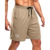 imageG Gradual Mens Athletic Workout Shorts with Pockets 5quot7quot9quot Lightweight Quick Dry Gym Basketball Running Shorts for MenKhaki