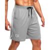 imageG Gradual Mens Athletic Workout Shorts with Pockets 5quot7quot9quot Lightweight Quick Dry Gym Basketball Running Shorts for MenLight Grey