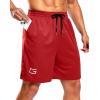 imageG Gradual Mens Athletic Workout Shorts with Pockets 5quot7quot9quot Lightweight Quick Dry Gym Basketball Running Shorts for MenRed