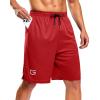 imageG Gradual Mens Athletic Workout Shorts with Pockets 5quot7quot9quot Lightweight Quick Dry Gym Basketball Running Shorts for MenRed