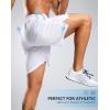 imageG Gradual Mens Athletic Workout Shorts with Pockets 5quot7quot9quot Lightweight Quick Dry Gym Basketball Running Shorts for MenWhite