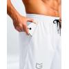imageG Gradual Mens Athletic Workout Shorts with Pockets 5quot7quot9quot Lightweight Quick Dry Gym Basketball Running Shorts for MenWhite