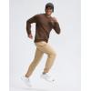 imageG Gradual Mens Cotton Fleece Lined JoggersMedium Khaki Brown