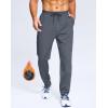 imageG Gradual Mens Fleece Lined Pants with Zipper Pocket Winter Warm Athletic Joggers Sweatpants for Men Workout Running GymDusty Blue Heather