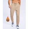 imageG Gradual Mens Fleece Lined Pants with Zipper Pocket Winter Warm Athletic Joggers Sweatpants for Men Workout Running GymKhaki