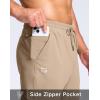 imageG Gradual Mens Fleece Lined Pants with Zipper Pocket Winter Warm Athletic Joggers Sweatpants for Men Workout Running GymKhaki