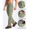 imageG Gradual Mens Hiking Cargo Pants Water Resistant Quick Dry Lightweight Outdoor Tactical Pants for Men with Multi PocketLight Green