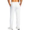 imageG Gradual Mens Sweatpants with Zipper Pocket Workout Athletic Track Pants Stretch Tapered Joggers for Gym Running JoggingWhite