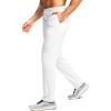 imageG Gradual Mens Sweatpants with Zipper Pocket Workout Athletic Track Pants Stretch Tapered Joggers for Gym Running JoggingWhite