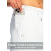 imageG Gradual Mens Sweatpants with Zipper Pocket Workout Athletic Track Pants Stretch Tapered Joggers for Gym Running JoggingWhite
