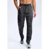 imageG Gradual Mens Sweatpants with Zipper Pockets Lightweight Mesh Athletic Pants for Men Open Bottom Workout Gym RunningCamo Black