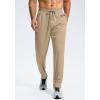 imageG Gradual Mens Sweatpants with Zipper Pockets Lightweight Mesh Athletic Pants for Men Open Bottom Workout Gym RunningKhaki