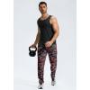 imageG Gradual Mens Sweatpants with Zipper Pockets Lightweight Mesh Athletic Pants for Men Open Bottom Workout Gym RunningRed Grey Camo