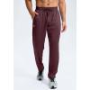 imageG Gradual Mens Sweatpants with Zipper Pockets Lightweight Mesh Athletic Pants for Men Open Bottom Workout Gym RunningWine