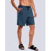 imageG Gradual Mens Swim Trunks with Compression Liner 7quot Quick Dry Board Shorts Swimsuit Bathing Suit for Men with Zipper PocketsDark Blue
