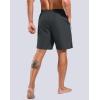 imageG Gradual Mens Swim Trunks with Compression Liner 7quot Quick Dry Board Shorts Swimsuit Bathing Suit for Men with Zipper PocketsDark Grey