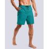 imageG Gradual Mens Swim Trunks with Compression Liner 7quot Quick Dry Board Shorts Swimsuit Bathing Suit for Men with Zipper PocketsLake Green
