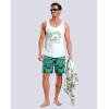 imageG Gradual Mens Swim Trunks with Compression Liner 7quot Quick Dry Board Shorts Swimsuit Bathing Suit for Men with Zipper PocketsLeaf
