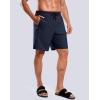 imageG Gradual Mens Swim Trunks with Compression Liner 7quot Quick Dry Board Shorts Swimsuit Bathing Suit for Men with Zipper PocketsNavy