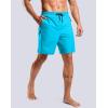 imageG Gradual Mens Swim Trunks with Compression Liner 7quot Quick Dry Board Shorts Swimsuit Bathing Suit for Men with Zipper PocketsSky Blue